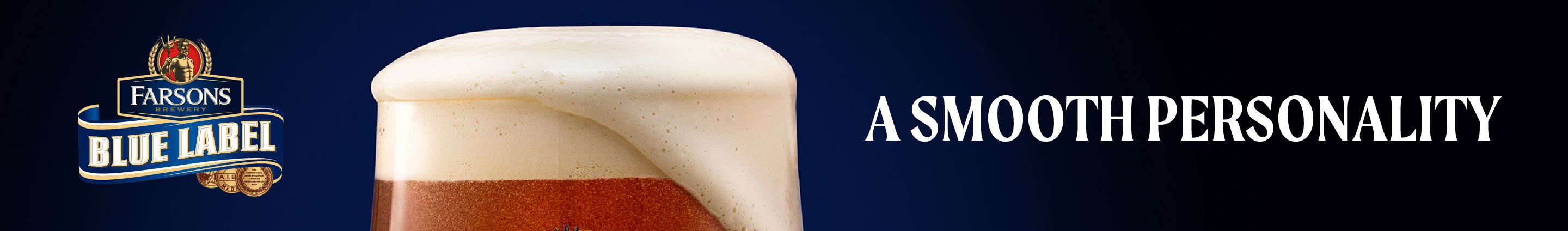 Blue label ales beer category drinks banner